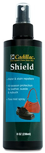 Cadillac Shield Water and Stain Protector Spray - Waterproof and Protect Suede, Leather, Nubuck & More - Great on Shoes, Boots, Jackets, Handbags, Etc