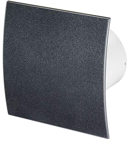 Awenta 100mm Humidity Sensor Extractor Fan Graphite Structure Front Panel ESCUDO Wall Ceiling Ventilation