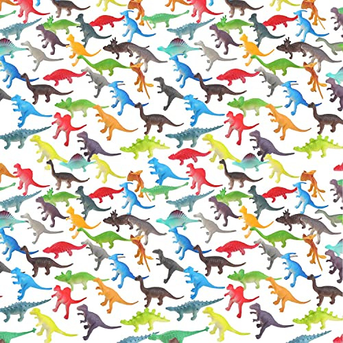 168 Pcs Mini Dinosaur Figure Toys - Realistic Plastic Dinosaur Set for Kids Children Toddler Learning Educational, Goody Bag, Party Supplies, Pinata Stuffers Easter Eggs Easter Basket Filler