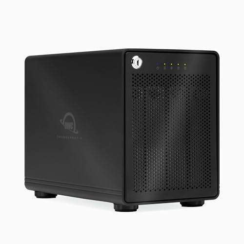 OWC Soluzione di archiviazione HDD aziendale da 32 TB a 4 unità con doppie porte Thunderbolt 3