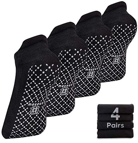 unenow Rutschfeste Unisex-Socken mit Kissen für Yoga, Pilates, Barre, Zuhause und Krankenhaus