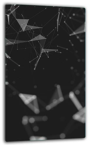 QTA | Universal Herdabdeckplatte 30x52 cm | 1 Stück | Herdabdeckplatte | Herdabdeckplatte | Herdabdeckplatte Spritzschutz | Glas Schwarz