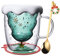 Cadeau Noel Tasse, Cadeau Femme, Mug Noel, Verre Noel Tasse de café Double paroi Coupe en Verre Sapin de Noël Tasses en Verre Isolant avec poignée idee ca Tasse Noël deau noel Maman Amie Soeur