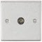 TV Outlet (non-isolated) - Square Edge Brushed Chrome