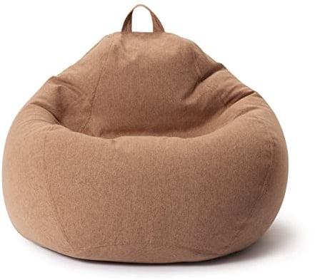 Lumaland Sitzsack Comfort Line | Indoor Beanbag 90x110x50cm mit mehr als 1,9 Mio. anpassbaren EPS-Perlen | Weiches & Komfortables Bodenkissen | Sessel für Kinder & Erwachsene | 250 L Volumen [Braun]