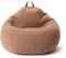 Lumaland Sitzsack Comfort Line | Indoor Beanbag 90x110x50cm mit mehr als 1,9 Mio. anpassbaren EPS-Perlen | Weiches & Komfortables Bodenkissen | Sessel für Kinder & Erwachsene | 250 L Volumen [Braun]