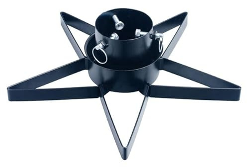 Floralcraft® Star Metal Christmas Tree Stand – Black, Fits Real Trees up to 9 ft (2.8 m) Tall, Water Reservoir Base