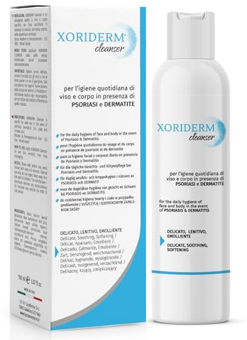 Xoriderm Detergente (Ex Psorias Detergente) Eudermico Viso e Corpo 99% Ingredienti Naturali Utile in caso di Psoriasi e Dermatiti