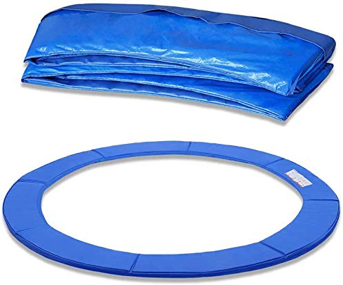 UISEBRT Federabdeckung Trampolin Randabdeckung, UV-resistent Randschutz, Sicherheitsmatte, Blau, 30cm Breite, für Trampolin Ø244 cm
