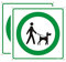 Andchi 2 pièces Panneau chien en laisse enseignes gardent les chiens en laisse, enseigne rectangulaire en aluminium métal, taille 300 x 300 mm
