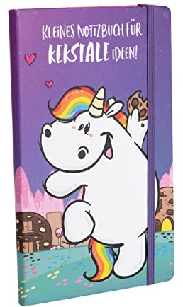 United Labels Pummel & Friends Notizbuch Pummeleinhorn, gepunktet, 80 Blatt, 13x21 cm, Hardcover Notizheft mit Gummiband, Keksiale Ideen