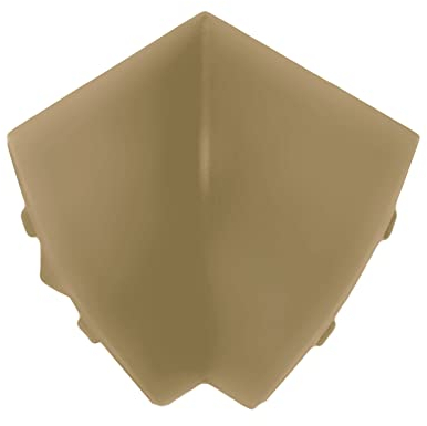 DQ-PP Baguette d'angle d'angle d'intérieur | Arbre indien | 23 x 23 mm | PVC | Baguette de cuisine Plan de travail Baguette de finition de cuisine Baguette de finition de cuisine Baguette de finition
