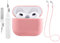 Teyomi Funda de Silicona Compatible con AirPods 3 con Kit de Limpieza, Funda Protectora Compatible con Apple AirPods 3 con Correa Deportiva, Funda Suave para Airpods 3 (Rojo Coral)