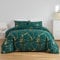 ARYURBU Bettwäsche 220x240 cm Set 3teilig 1x Bettbezug 220x240cm und 2X Kissenbezüge 80x80cm Mikrofaser Retro Dunkelgrün Gold Marmor Glitzermuster für Damen Herren Doppelbett Romantisch