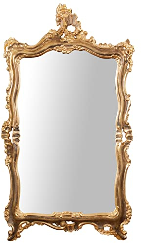 Biscottini Vintage-Spiegel, 120 x 75 cm, Wandspiegel für Bad und Schlafzimmer, Barockspiegel
