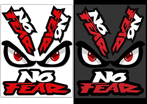SkinoEu® Reflektoren Reflektierende Aufkleber Reflexfolie Stickers No Fear Set (4 Stück) Selbstklebende Reflektierende Reflektor Sicherheitsaufkleber D 36