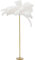 Kare Design Stehleuchte Feather Palm, Weiß, Federn, 165cm, Stehlampe für Wohnzimmer, Bodenlampe, Dekoleuchte, Leuchtmittel nicht inklusiv