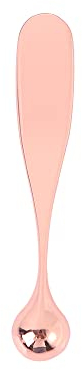 Rouleau de massage pour les yeux - Applicateur de crème pour les yeux - Spatules cosmétiques anti-rides - Cuillère faciale en alliage doré - Outil de soin du visage fin (or rose)