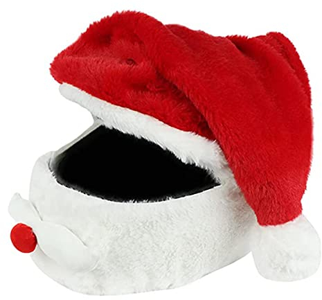 UVCMDUI Lustiger Helm-überzug, Weihnachten Weihnachtsmann Motorrad Helm Abdeckung, Personalisierte Und Kreative Motorrad-Integralhelm-Schutzhülle, Helmet Cover für Motorradhelm