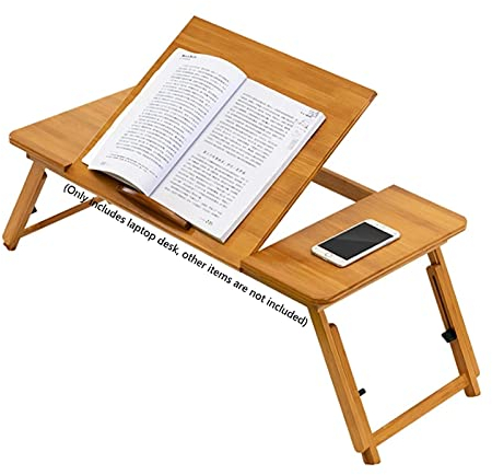 TAOZUYING Computertisch Bambus-Laptop-Schreibtisch, verstellbar, faltbar, Laptop-Notebook-Ständer, Schreibtischtablett, Betttisch für Bett, Couch, Sofa, Boden, Schreibtisch (Size : Medium) Marriage