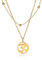 SIPURIS OM-Halskette für Damen, indisches Yoga, Aum, Om, Ohm, Edelstahl, hinduistische Meditation, Charm, Sanskrit-Symbol Amulett, Schmuck für Männer, Kein Edelstein (Layered-G)
