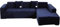 ele ELEOPTION Sofa Überzug Samt Stretch Sofabezug 2er Set 3 Sitzer Verdickung Couchbezug für L Form Sofa Ecksofa inkl. 4 Stücke Kissenbezug (pur Dunkelblau)
