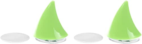 Labstandard Motorrad Helm Hörner 2 Stück Katzenohren Eckdekoration Weiche Saugnapfpaste Typ Motorradhelm Umbauzubehör Helm-Dekoration (Grün)