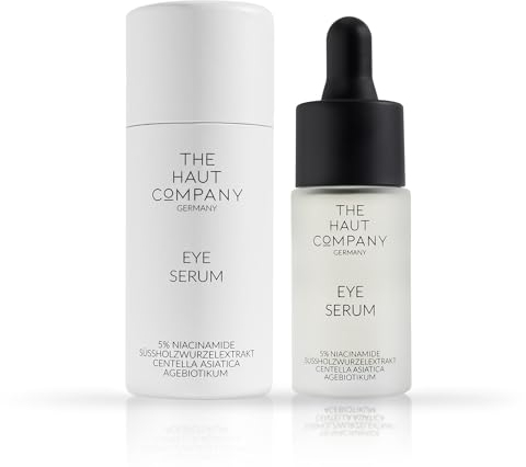 15ml Augen Serum - 5% Niacinamide und Süßholzwurzelexktrakt - Fältchen, Krähenfüße und Tränensäcke - Augenringe werden aufgehellt - Made In Germany