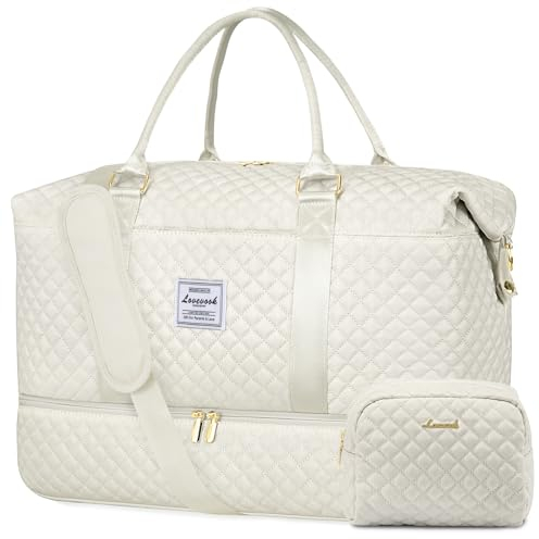 LOVEVOOK Sporttasche Damen Reisetasche Groß Weekender Travel Duffle Bag mit Kulturbeutel Handgepäck Tasche mit Schuhfach Kliniktasche Geburt Wickeltasche Wasserdicht für Flugzeug Reise Gym Camping