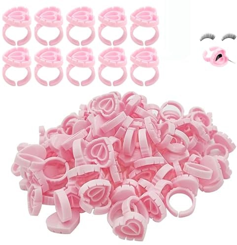 200pcs Glue Rings Lash Glue Holder Eyelash Glue Lash Glue Ring Glue Ring Eyelashe with Glue Lash Glue Ring Cups Lash Extension Glue Holder Eyelash Extension Glue Ring Lash Lift Glue Eyelash Extension