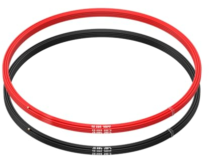 MMOBIEL 28 AWG Silikon Elektronik Kabel - 28 Gauge (0,08mm²) Verzinnte Kupferkabel - 2 Separate Kabel Rot & Schwarz Jede 2,5 m / 8.2 ft für Elektrische Reparatur, Sensoren, Drohnen, Lautsprecherkabel