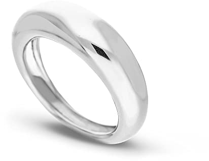 Ring aus 18 Karat Weißgold für Damen, Ohne Steine