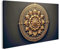 islandburner Bild auf Leinwand Detailliertes Goldenes Mandala auf Dunklem Hintergrund Bilder Wandbilder Poster