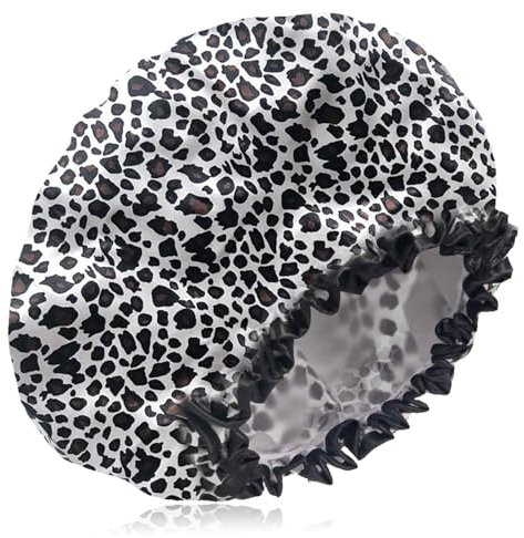 Large Shower Cap, Reusable Double Waterproof Shower Cap, Adjustable Shower Cap For All Hair Lengths, Ladies, Men, Children, Essential Accessories For Hotel Travel