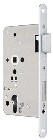 BKS Panikschloss mit Umschaltfunktion B B-1201, Profilzylinder, Dornmaß 65 mm, Stulp 20 mm, DIN Rechts, Entfernung 72 mm, Lochung Vierkant 9 mm, 2-tourig für Holz- oder Stahltüren