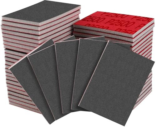 Shineboc Spugne Abrasive,Blocchi Abrasivi da 20 Pezzi,2500 Granulometria,lavabili e riutilizzabili,Per Lucidare Legno,Plastica, Metallo