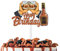 Brown Glitter Whisky Glass Happy Birthday Cake Topper Cheer to Whiskey Theme Party Decoration Supplies Men Women Happy Birthday Anniversary Wedding Party Decor Supplies