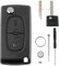 CE0523 For Peugeot 207 307 308 3008 5008 807 Expert 2 Buttons Car Key Fob Case with HU83 Blade and Battery CR1620 Pin Removal Tool