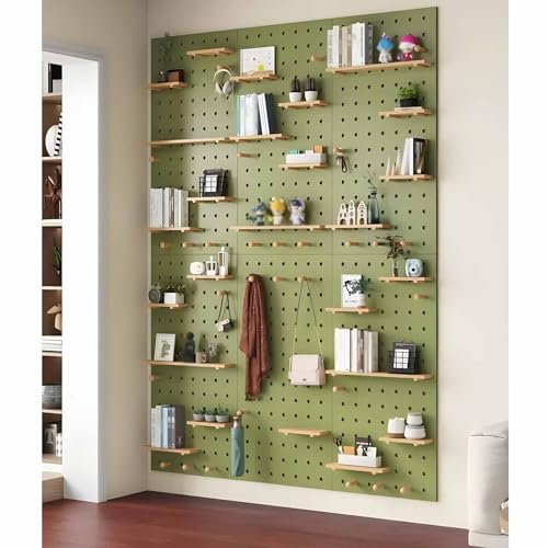 Stecktafel aus Holz für Garage, Werkzeugaufbewahrung, modulare Hängetafel für Zuhause, Grün, 40 x 60 cm