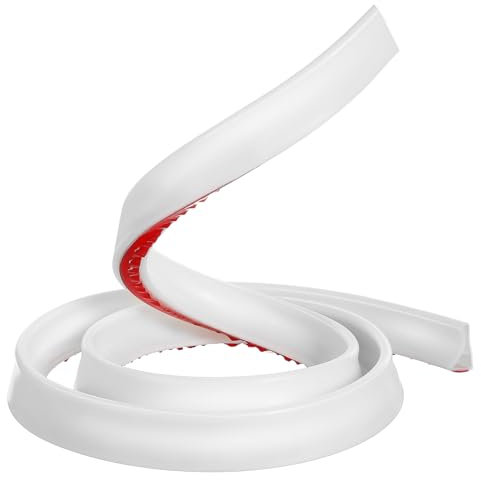 Angoily Strip Collapsible Shower Dam Barrier Self-adhesive Door Bottom Seal for Walk in Shower Bathroom Water Stopper