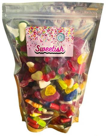 Jelly Non-Fizzy Sweet Mix 1kg Assorted Pick & Mix Share Bag Party Candy by Sweetish