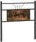 vidaXL Tête de lit chêne fumé 75 cm Bois d'ingénierie et Acier, Panneau de tête, tête de lit pour lit Simple, tête de lit Simple