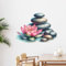 GRAZDesign Wandtattoo Yoga Feng Shui Wellness Steine, Wandaufkleber für Bad, Badezimmer - 71x50cm