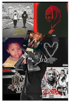 SHGJE Rapper Lil Durk Albumcover-Poster (14), Leinwandposter, ungerahmt, 30 x 45 cm