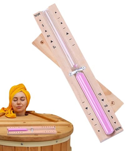 Timer sauna, timer a,30 minuti Timer di sabbia sauna rotante in legno - Decorazione a parete resistente al calore Orologio di controllo preciso per centro spa, bagno, bagno doccia