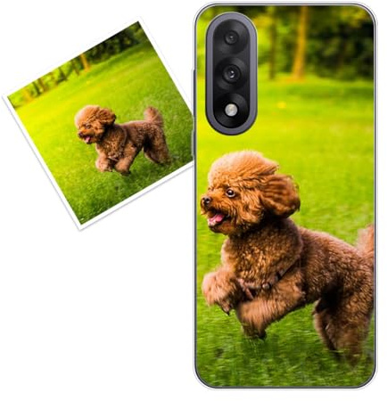 KARTXITAI personalisierte Handyhülle Kompatibel mit OnePlus Nord 5,hülle selber gestalten-case personalisiert mit Foto,Bildern,oder Text selbst gestalten + 1 x Handykette Universal