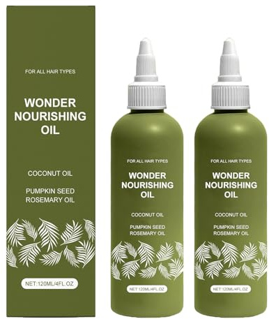 Natural Rosemary Oil for Hair Growth, Nourishing Dry & Reducing Hair Loss, Nourishing care Serum, Stronger Hair, for Dry, Damaged, and Frizzy Hair, Promotes Thicker Natural (2pcs)