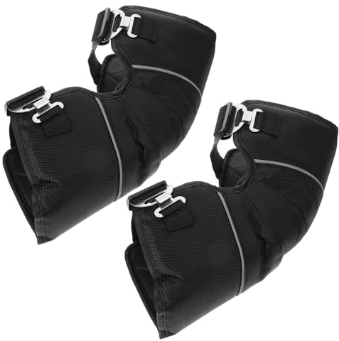 Mipcase 2 piezas Rodilleras Moto Ajustables Protección Ergonómica PU Antichoque para Adultos Actividades al Aire Ciclismo Patinaje