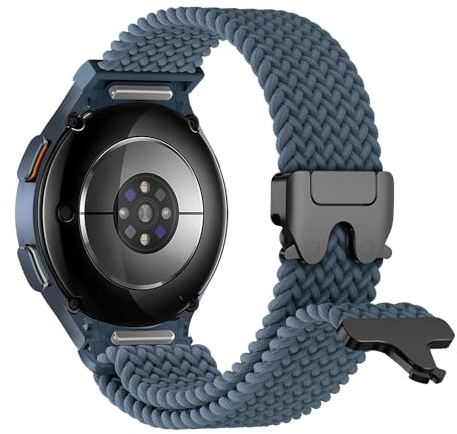 Chubby Bands Un Solo Clic Correa Tejida para Samsung Galaxy Watch 6&4 Classic 46mm 42mm 47mm 43 mm/5Pro 45mm,Elástica Deportiva Correa Nylon Correa para Samsung Watch 7 4 6 5 FE 40mm 44mm