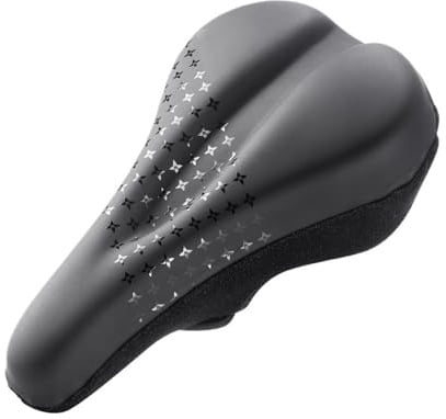 Fahrradsattel Bequemer 3D-Fahrradsitz Leder Radfahren(Star Style)